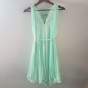 Flowy mint high low dress
